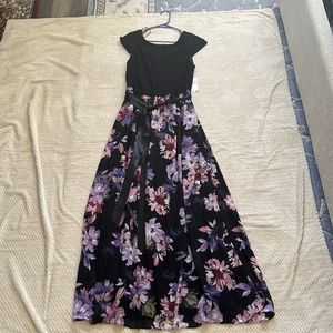 Black dress with flower design